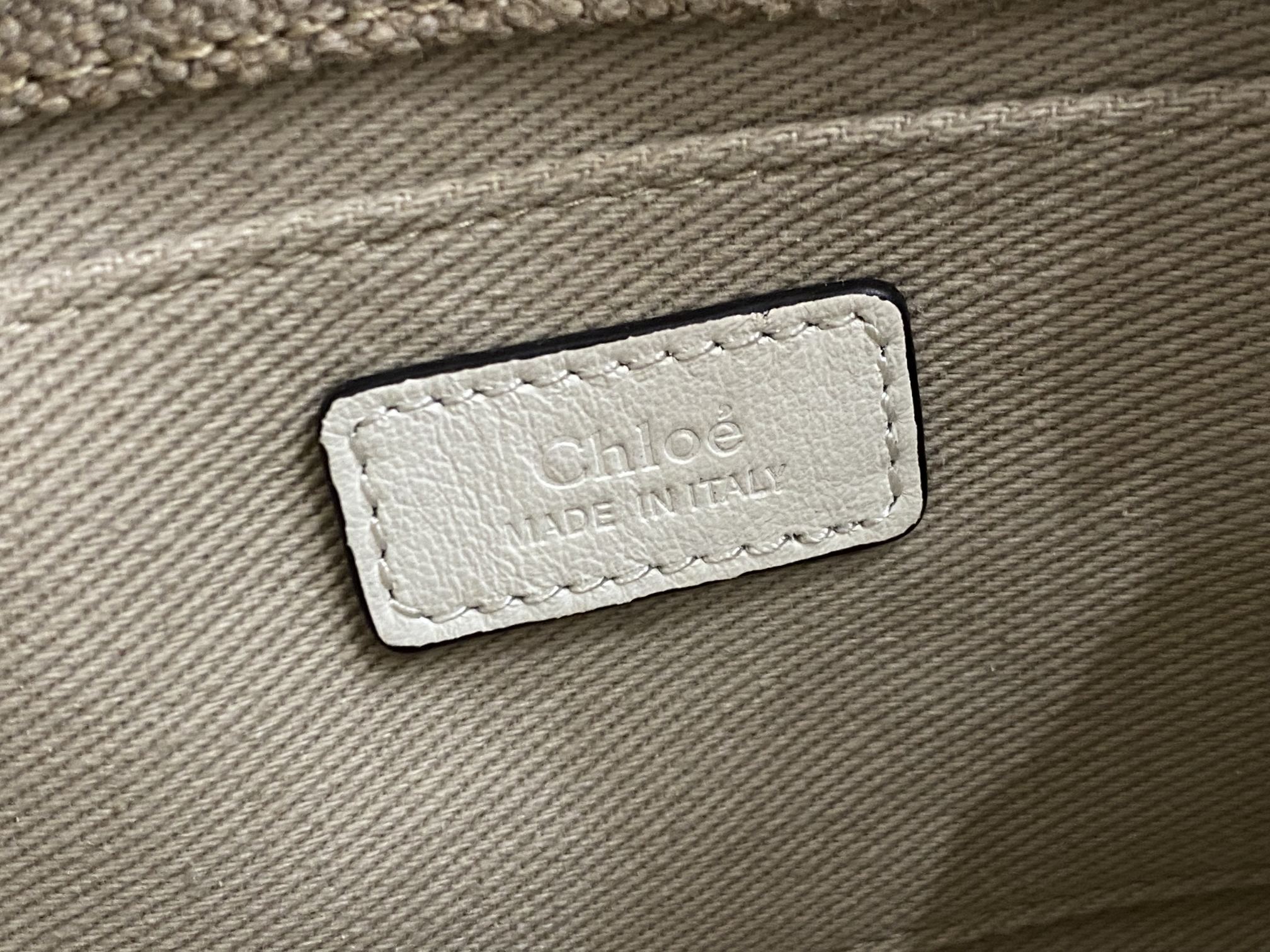 Chloe Mini Woody Tote Bag In Linen